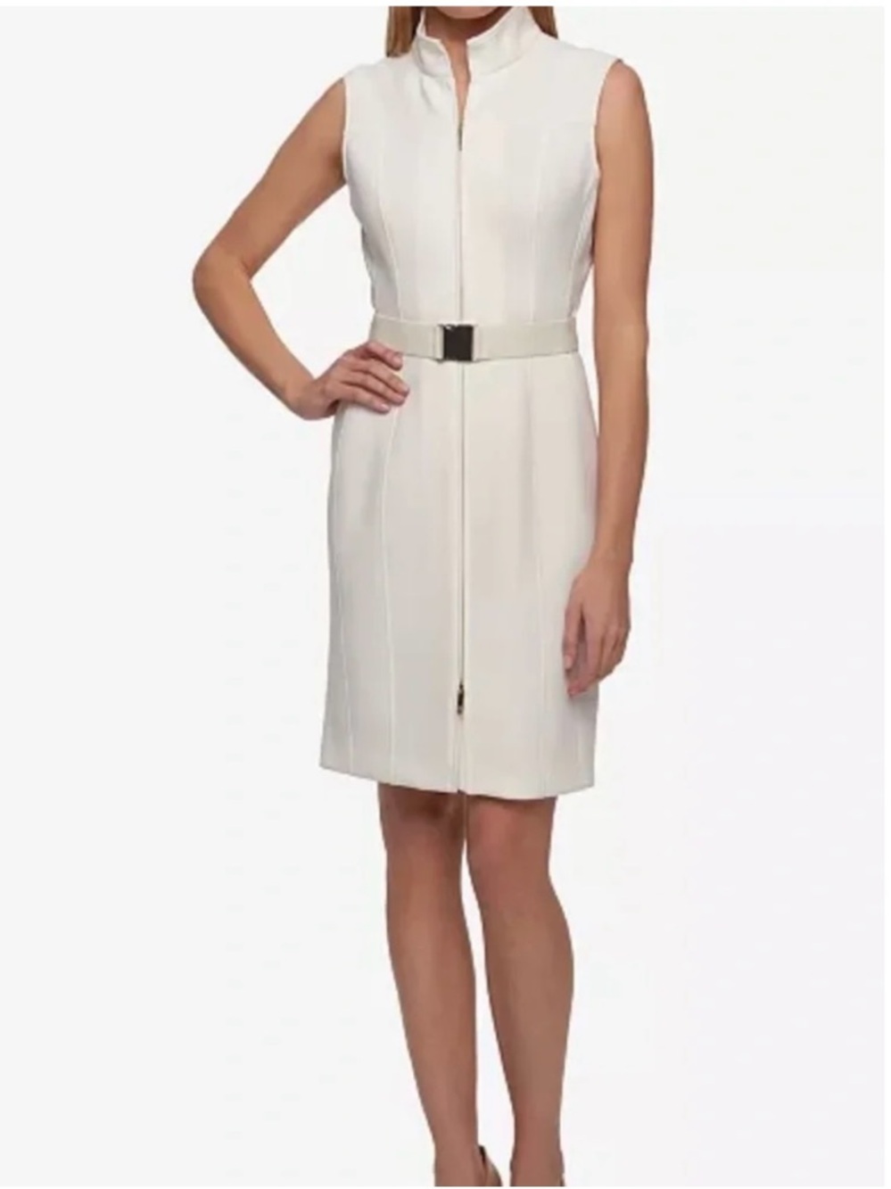 Tommy Hilfiger Ivory Belted Dress
